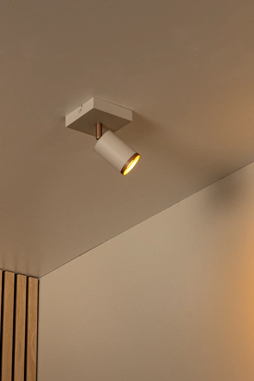 Lucide REGINA - Spot plafond - 1xGU10 - Taupe | Essential - ambiance 1